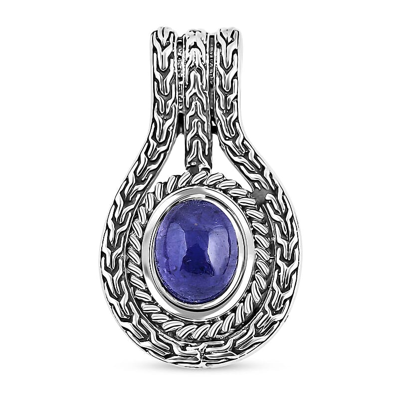 Bali Legacy Tanzanite 3.60 ctw Tulang Naga Pendant without Chain in Sterling Silver 