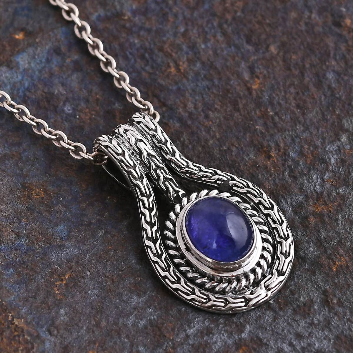 Bali Legacy Tanzanite 3.60 ctw Tulang Naga Pendant in Sterling Silver  image number 1