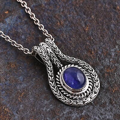 Bali Legacy Tanzanite 3.60 ctw Tulang Naga Pendant without Chain in Sterling Silver 