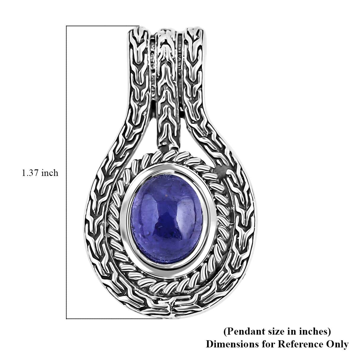 Bali Legacy Tanzanite 3.60 ctw Tulang Naga Pendant in Sterling Silver  image number 5