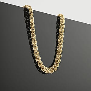 Italian 10K Yellow Gold Rosetta Link Necklace (18 inches) (7.90 g)