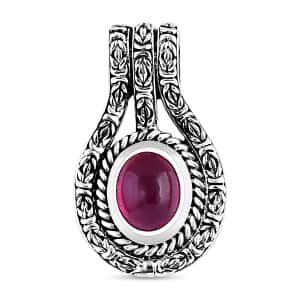 Bali Legacy Niassa Ruby (FF) 4.25 ctw Borobudur Pendant in Sterling Silver 