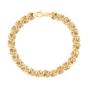 Italian 10K Yellow Gold Rosetta Link Bracelet (7.50 In) 4.2 Grams