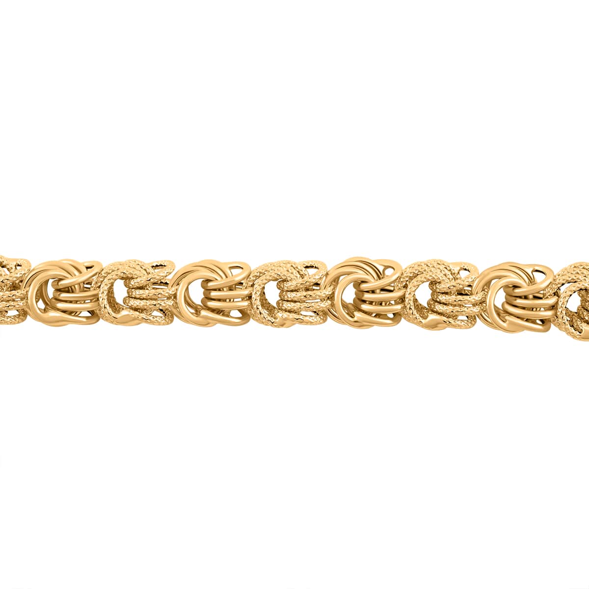 Italian 10K Yellow Gold Rosetta Link Bracelet (7.50 In) 4.2 Grams image number 3