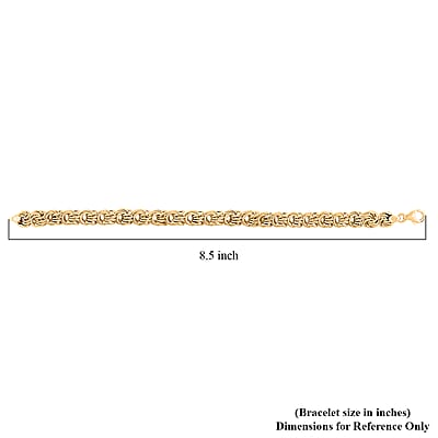 Italian 10K Yellow Gold Rosetta Link Bracelet (7.50 In) 4.44 Grams