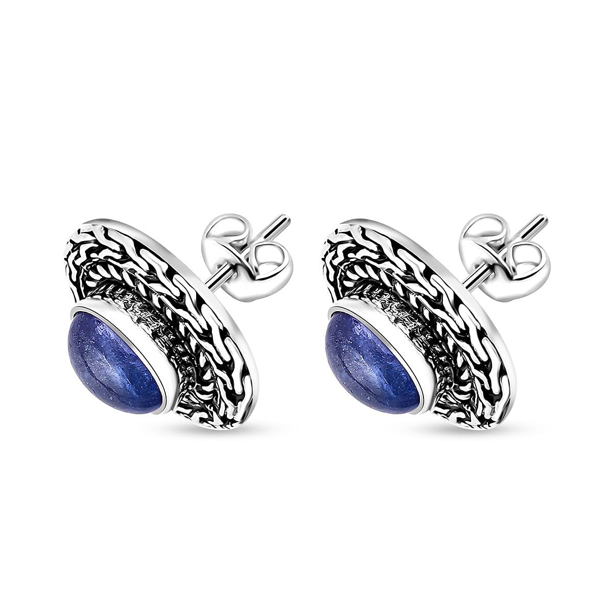 Bali Legacy Tanzanite 3.35 ctw Tulang Naga Stud Earrings in Sterling Silver 