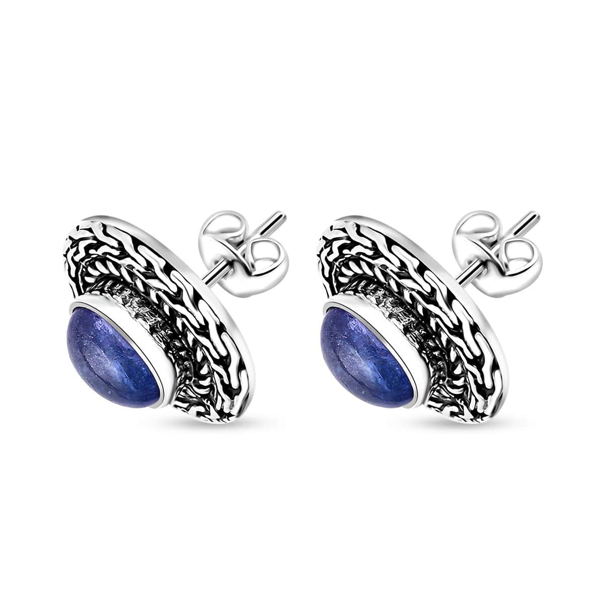 Bali Legacy Tanzanite 3.35 ctw Tulang Naga Stud Earrings in Sterling Silver  image number 3