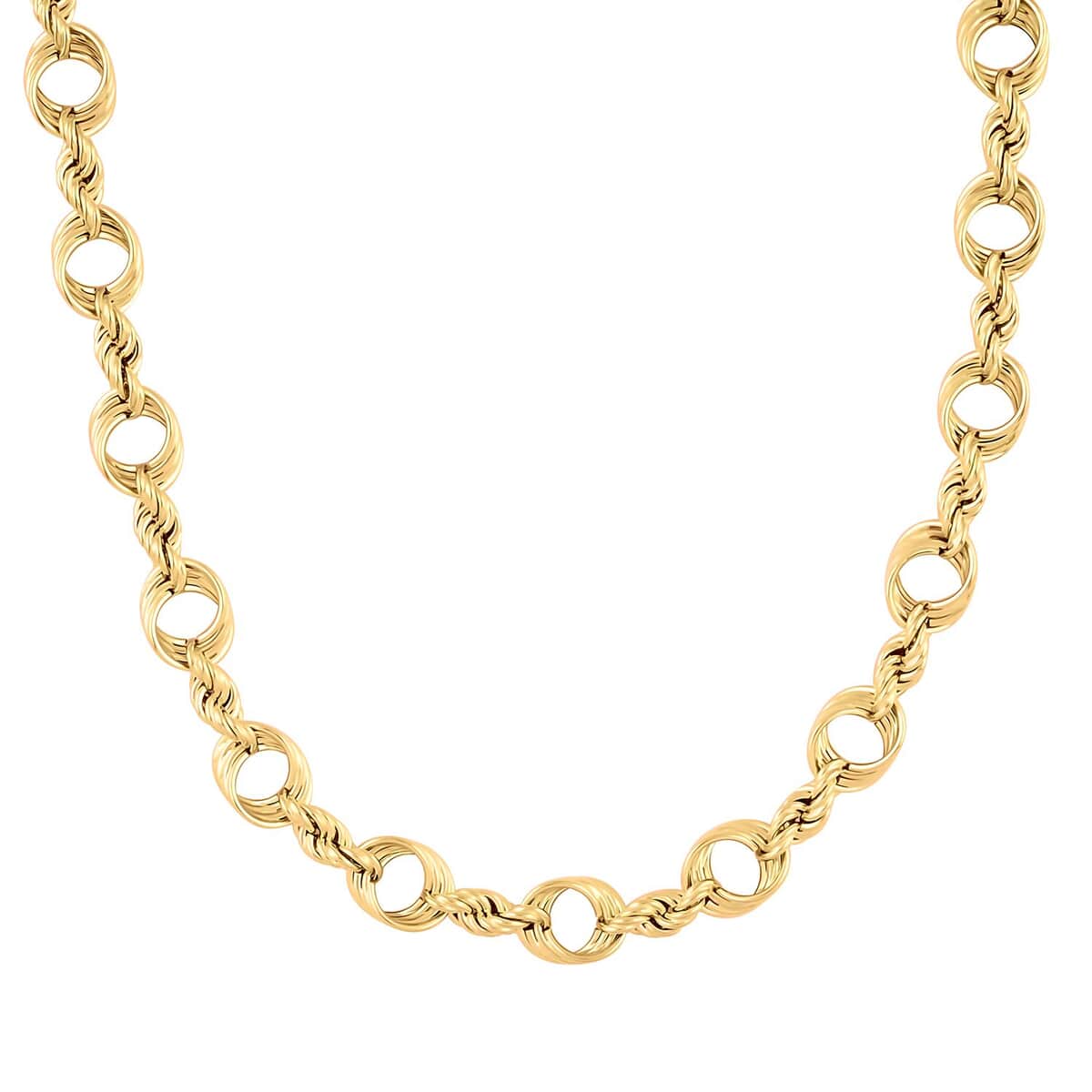 Riflessi Oro Italian 10K Yellow Gold Figaro Rope Necklace 18-20 Inches 14.5 Grams image number 0