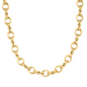 Riflessi Oro Italian 10K Yellow Gold Figaro Rope Necklace 18-20 Inches 14.5 Grams