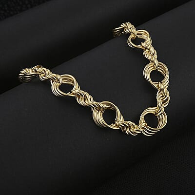 Riflessi Oro Italian 10K Yellow Gold Figaro Rope Necklace 18-20 Inches 14.5 Grams