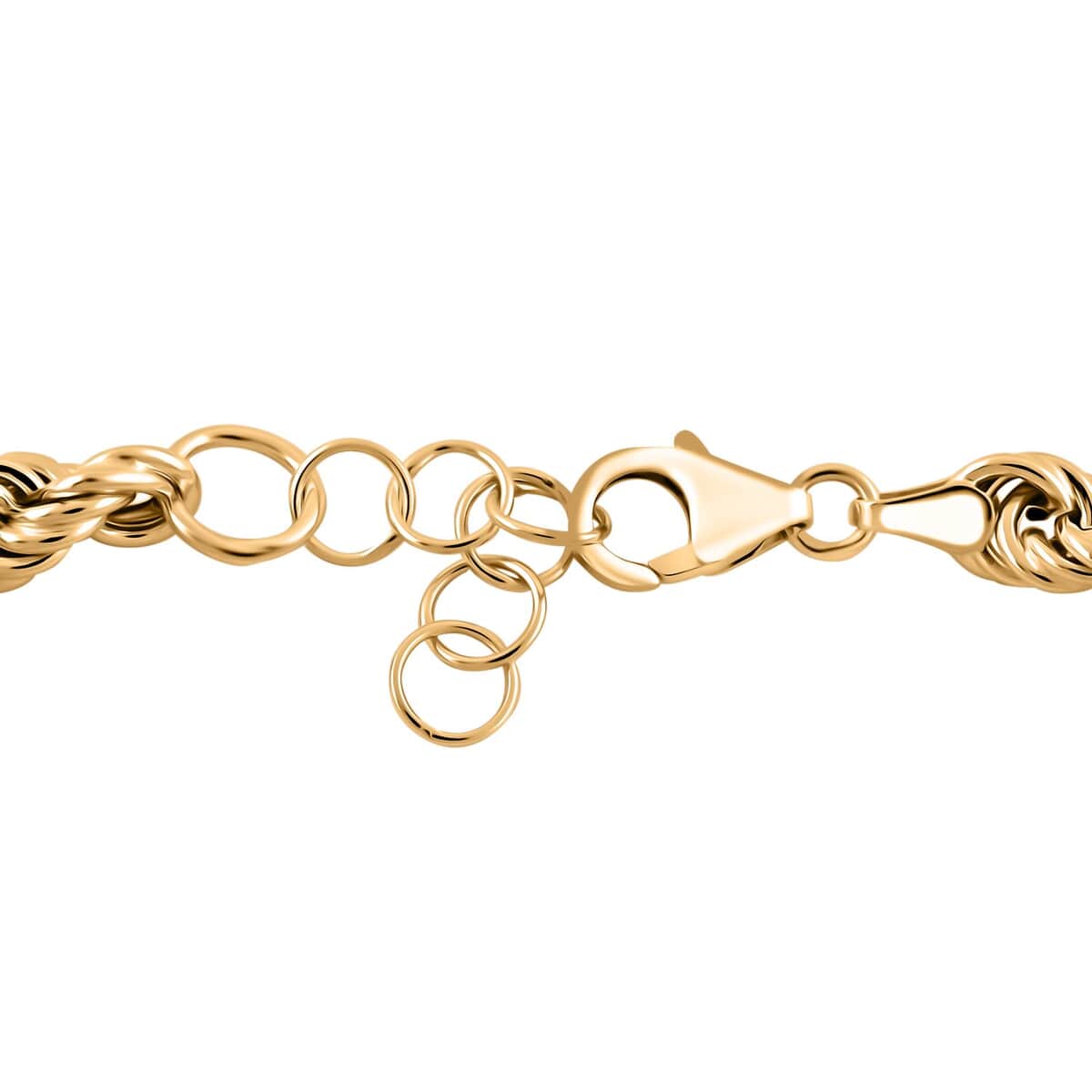 Riflessi Oro Italian 10K Yellow Gold Figaro Rope Bracelet (7-8In) 6.2 Grams image number 3