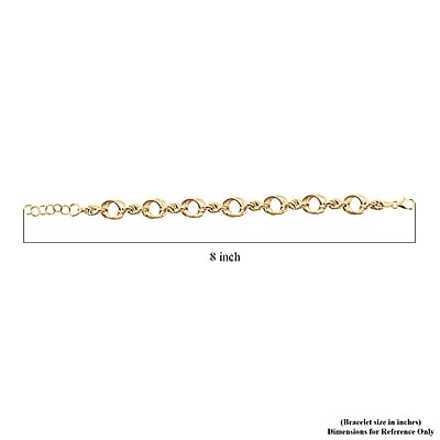 Riflessi Oro Italian 10K Yellow Gold Figaro Rope Bracelet (7-8In) 6.2 Grams