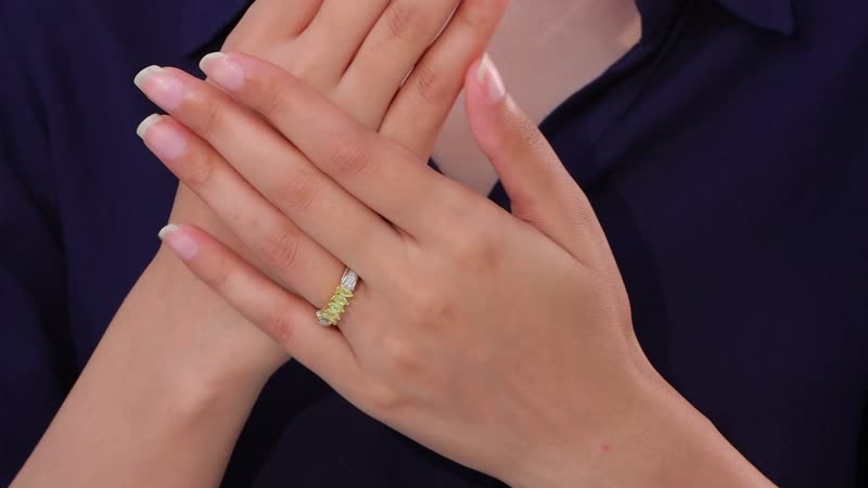 Premium Sava Sphene, White Zircon Ring in 18K Vermeil YG Over Sterling Silver (Size 10.0) 1.65 ctw
