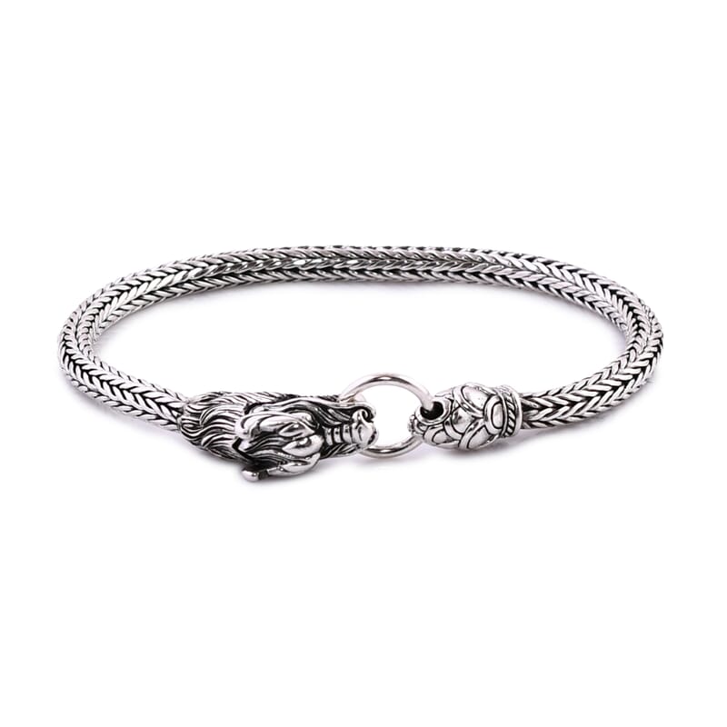 Bali Legacy Tulang Naga Dragon Bracelet in Sterling Silver (6.50 In) 19 Grams