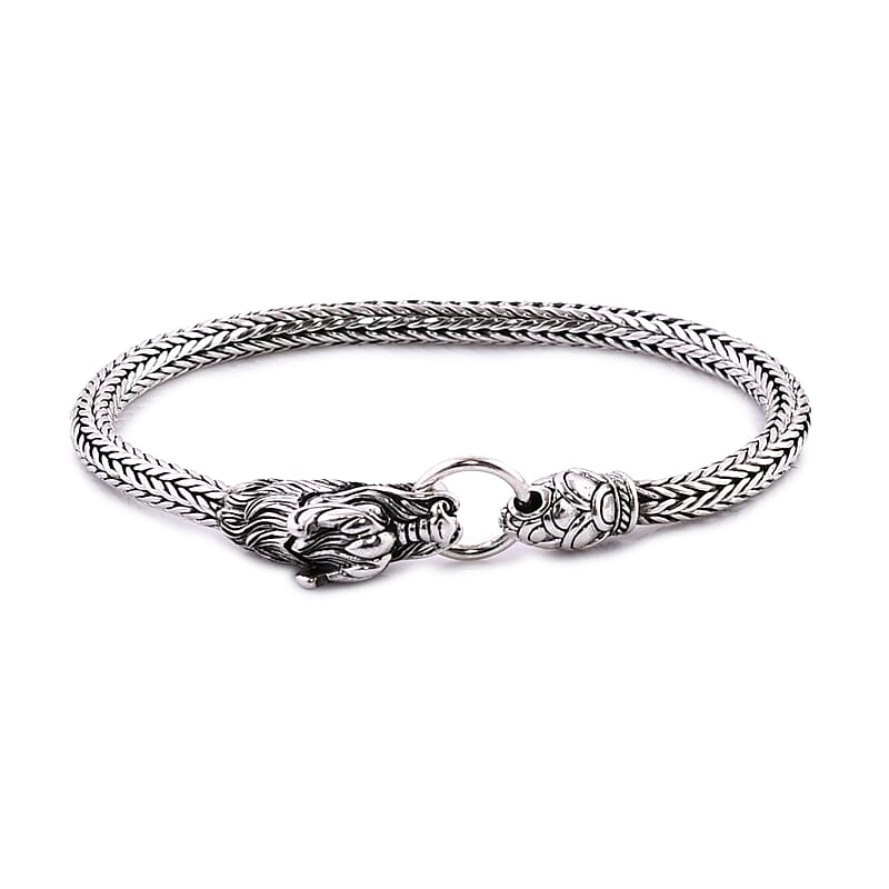 Bali Legacy Tulang Naga Dragon Bracelet in Sterling Silver (6.50 In) 19 Grams