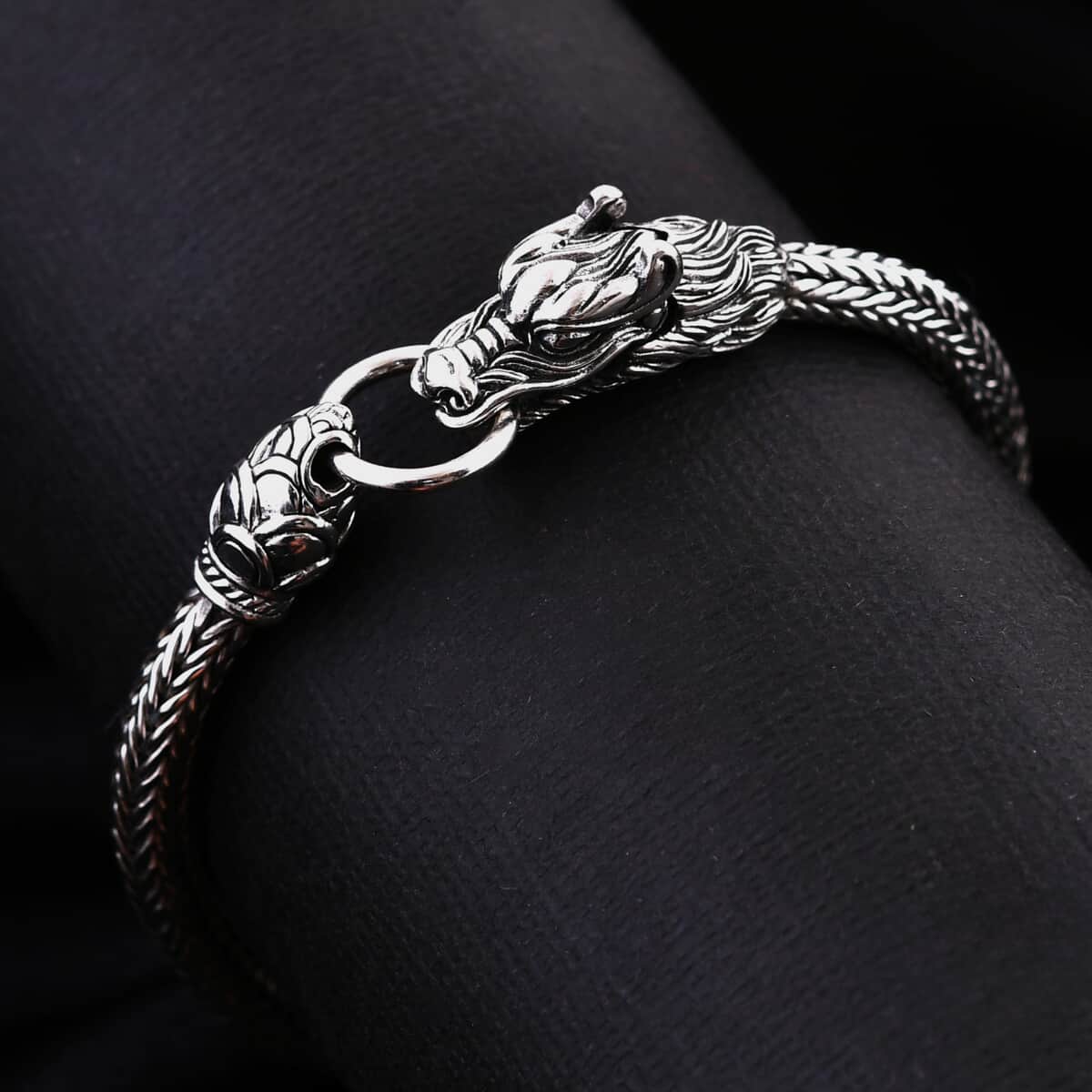 Bali Legacy Sterling Silver Dragon Bracelet (6.50 In) 18.20 Grams image number 1