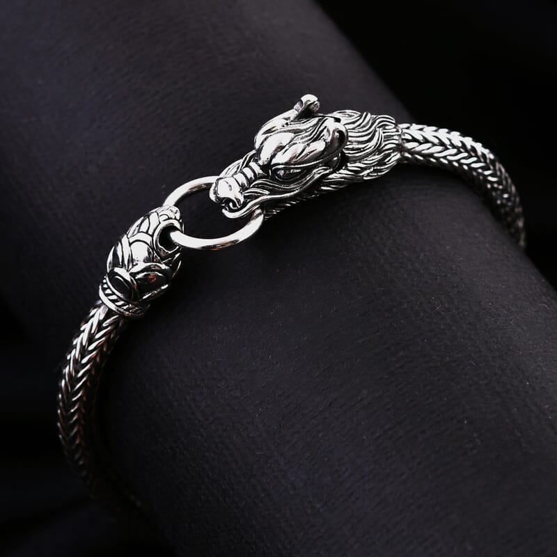 Bali Legacy Tulang Naga Dragon Bracelet in Sterling Silver (6.50 In) 19 Grams