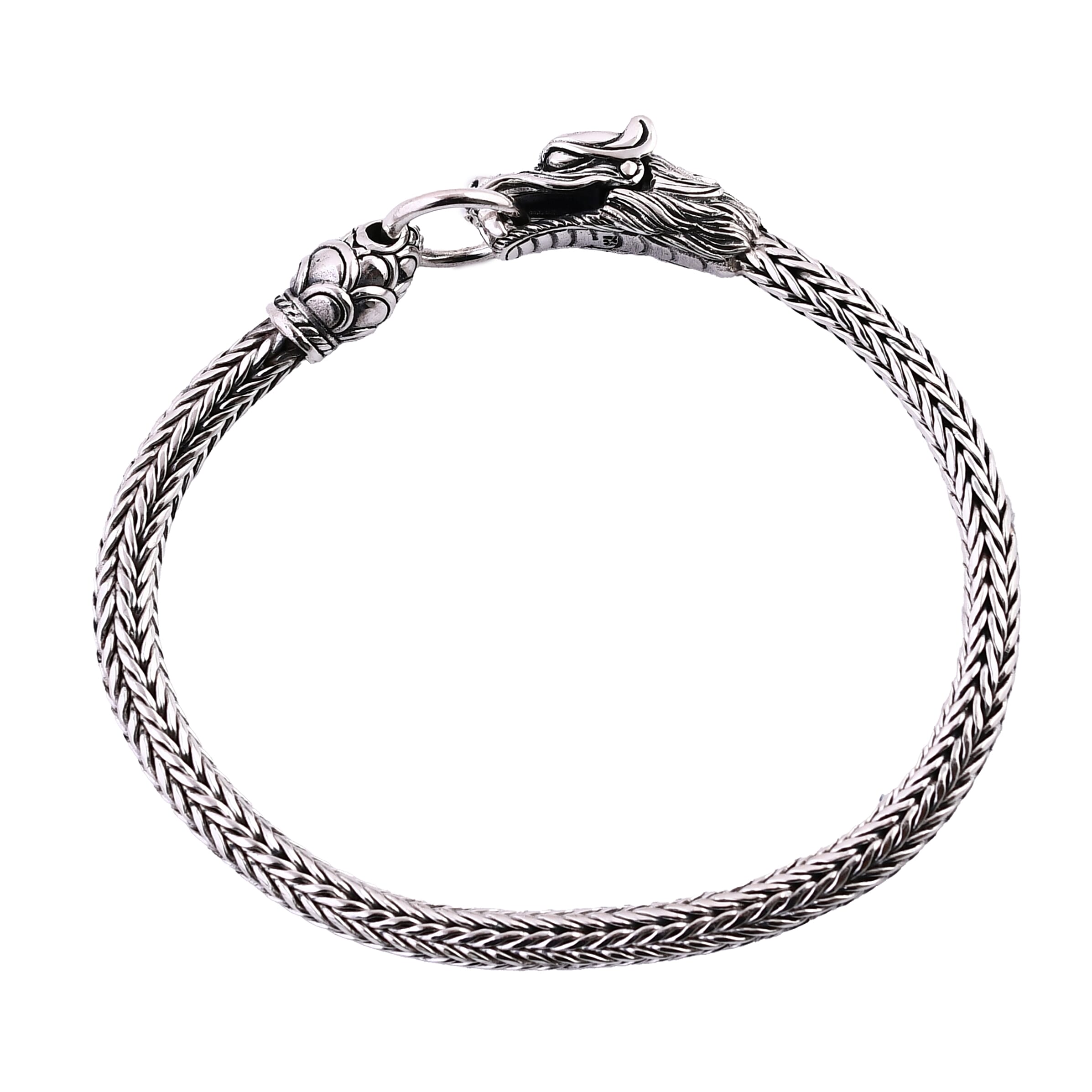 Bali Legacy Tulang Naga Dragon Bracelet in Sterling Silver (6.50 In) 19 Grams