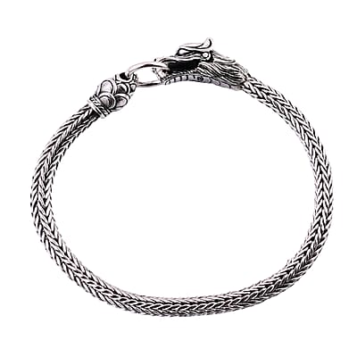 Bali Legacy Tulang Naga Dragon Bracelet in Sterling Silver (6.50 In) 19 Grams