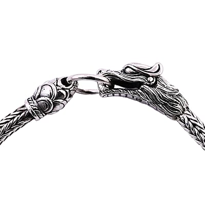 Bali Legacy Tulang Naga Dragon Bracelet in Sterling Silver (6.50 In) 19 Grams