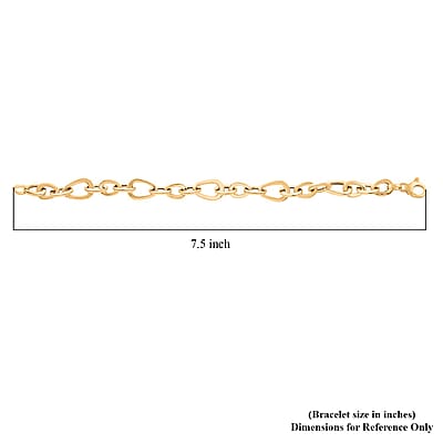 Italian Goccia Oro Bracelet in 10K Yellow Gold (7.50 In) 5.63 Grams