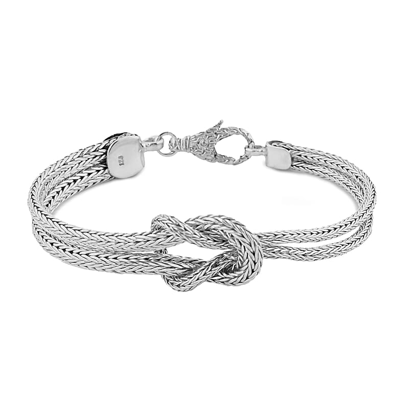 Bali Legacy Sterling Silver Knot Bracelet (6.50 In) 12.75 Grams