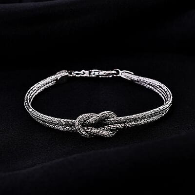 Bali Legacy Sterling Silver Knot Bracelet (6.50 In) 12.75 Grams