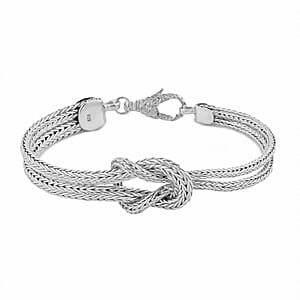 Bali Legacy Sterling Silver Knot Bracelet (7.25 In) 13.90 Grams