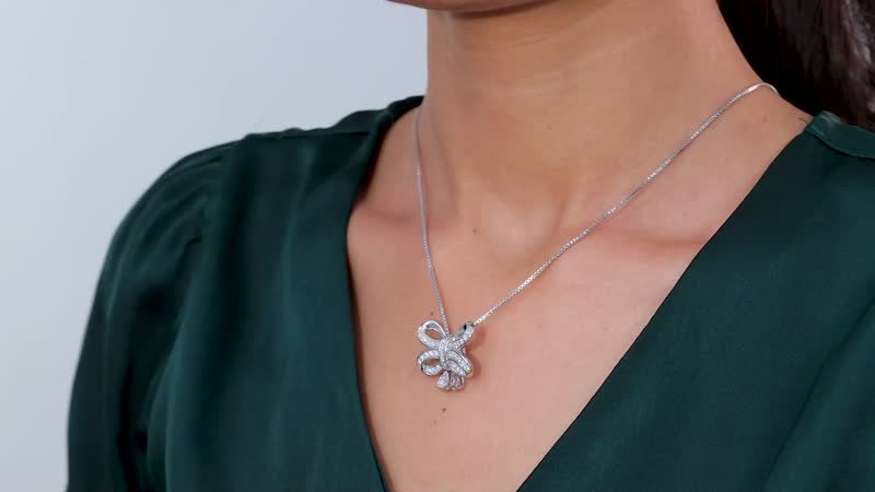 D'Joy Moissanite Necklace 18 Inches in Platinum Over Sterling Silver 1.85 ctw