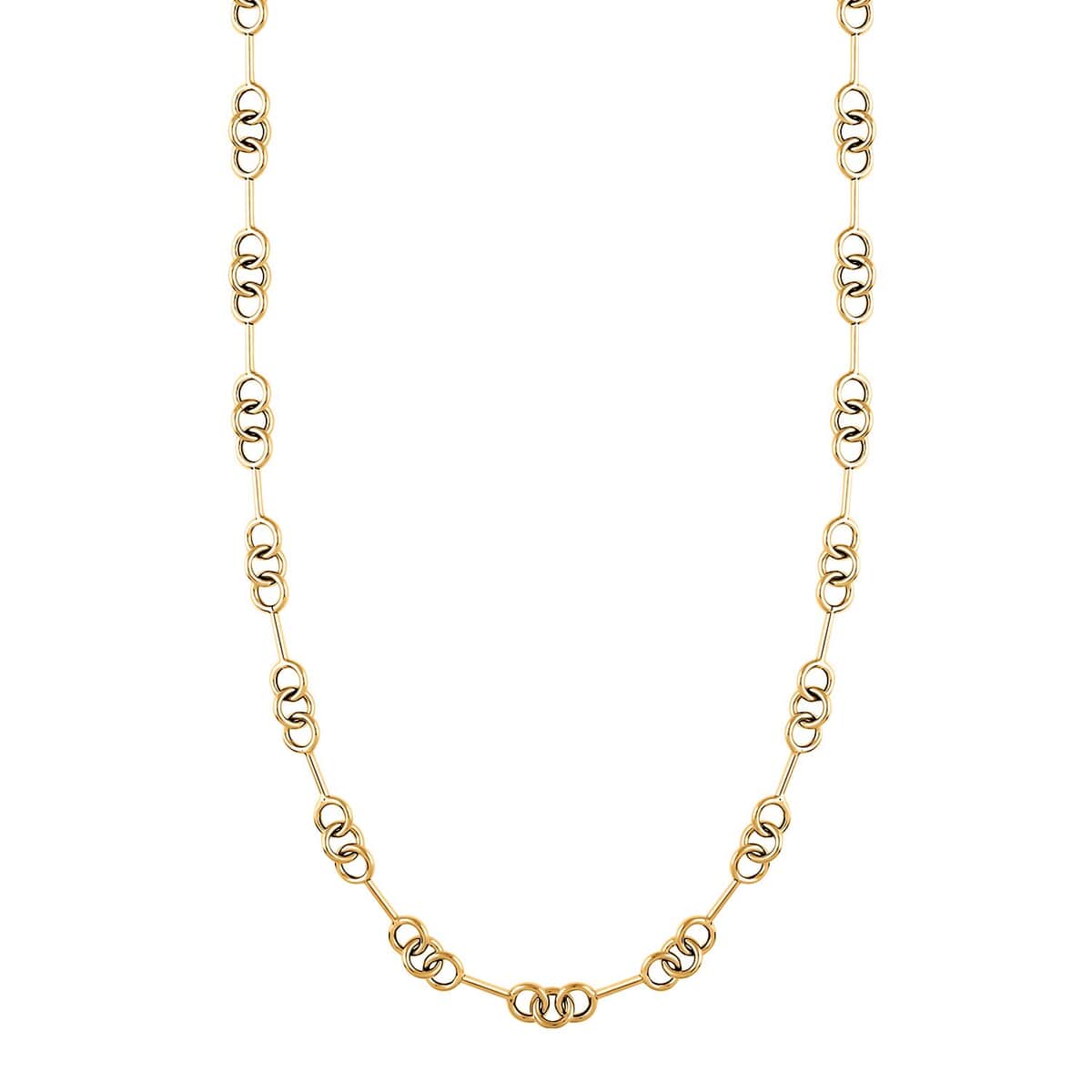 Italian 10K Yellow Gold Jolly Links Necklace 18-20 Inches 7.50 Grams image number 0