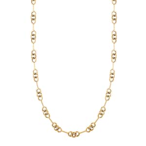 Italian 10K Yellow Gold Jolly Links Necklace 18-20 Inches 7.50 Grams