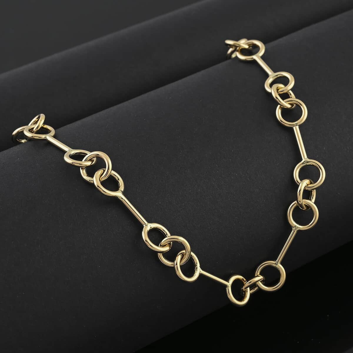 Italian 10K Yellow Gold Jolly Links Necklace 18-20 Inches 7.50 Grams image number 1