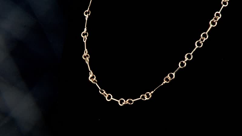 Italian 10K Yellow Gold Jolly Links Necklace 18-20 Inches 7.50 Grams