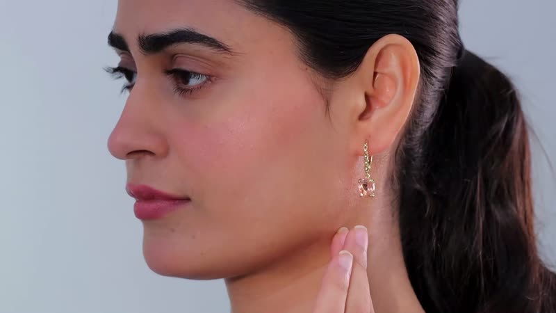 Morganique Quartz (Triplet) Lever Back Earrings in 18K Vermeil Yellow Gold Over Sterling Silver 5.40 ctw