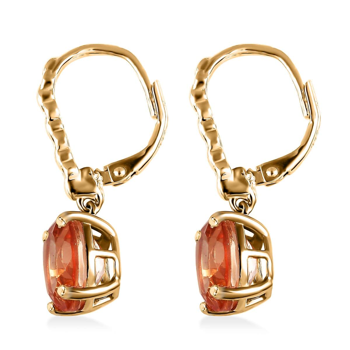 Morganique Quartz (Triplet) Lever Back Earrings in 18K Vermeil Yellow Gold Over Sterling Silver 5.40 ctw image number 3
