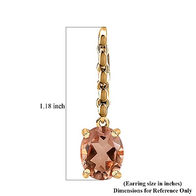 Morganique Quartz (Triplet) Lever Back Earrings in 18K Vermeil Yellow Gold Over Sterling Silver 5.40 ctw