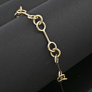 Italian 10K Yellow Gold Jolly Links Bracelet (7-8In) 3.5 Grams