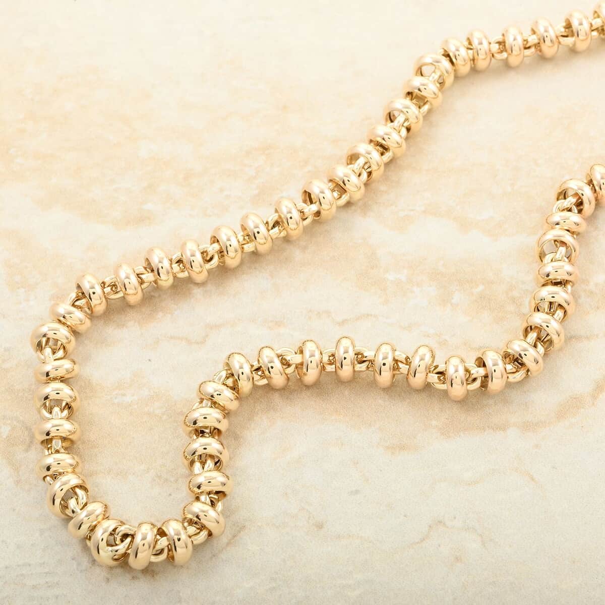 Italian Rolo Necklace in 10K Yellow Gold 20.0 Grams 18 inches image number 1