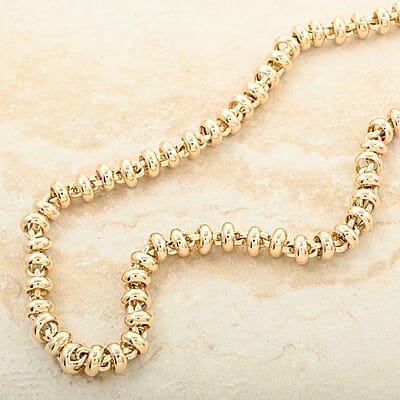 Italian Rolo Necklace in 10K Yellow Gold 20.0 Grams 18 inches