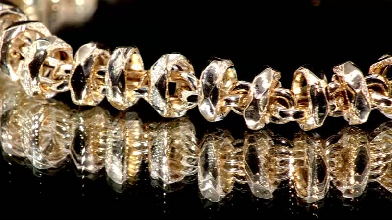 Italian Hammered Faceted Rolo Bracelet in 10K Yellow Gold (7.50 In) 6.60 Grams