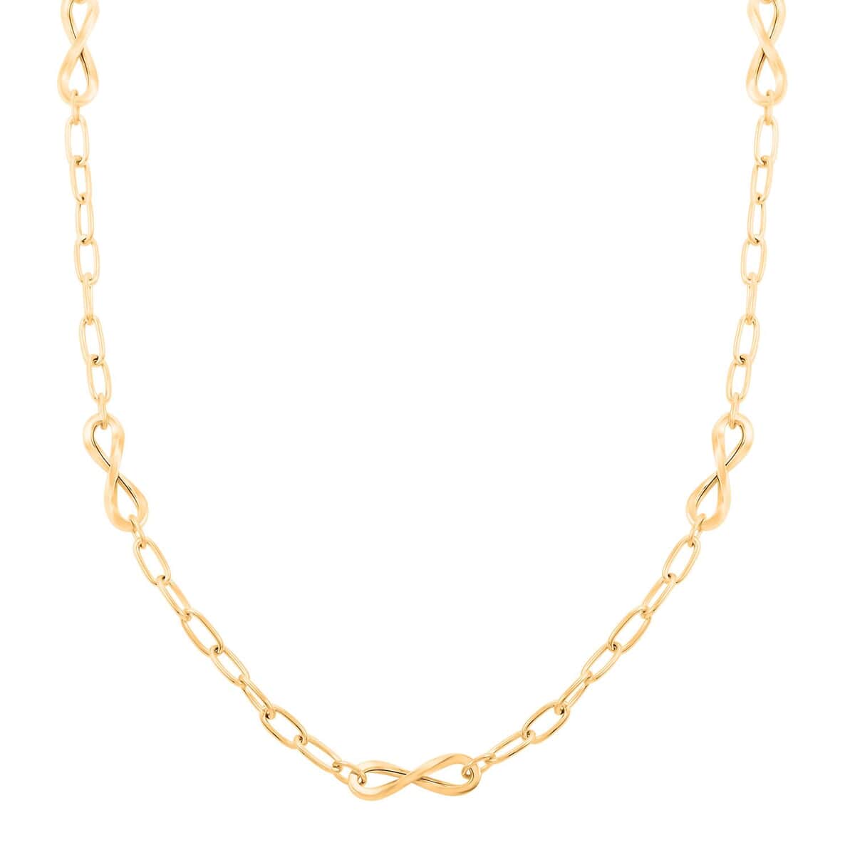 Italian Infinity Links Necklace in 10K Yellow Gold 4.94 Grams 20 Inches image number 0