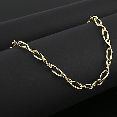 Italian 10K Yellow Gold Fiocco Breeze Necklace 18-20 Inches 4.2 Grams