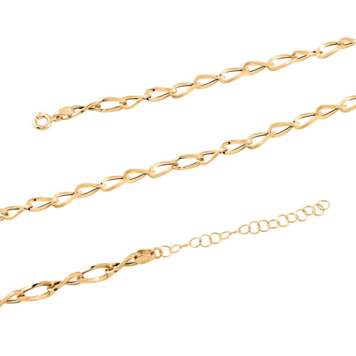 Italian 10K Yellow Gold Fiocco Breeze Necklace 18-20 Inches 4.2 Grams image number 2