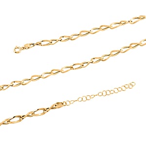 Italian 10K Yellow Gold Fiocco Breeze Necklace 18-20 Inches 4.2 Grams