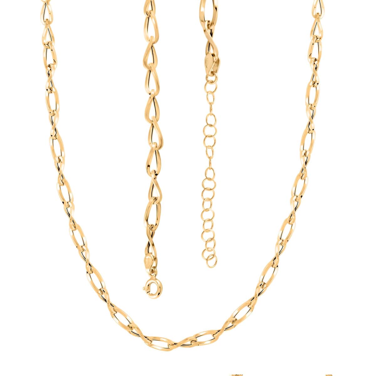 Italian 10K Yellow Gold Fiocco Breeze Necklace 18-20 Inches 4.2 Grams image number 3