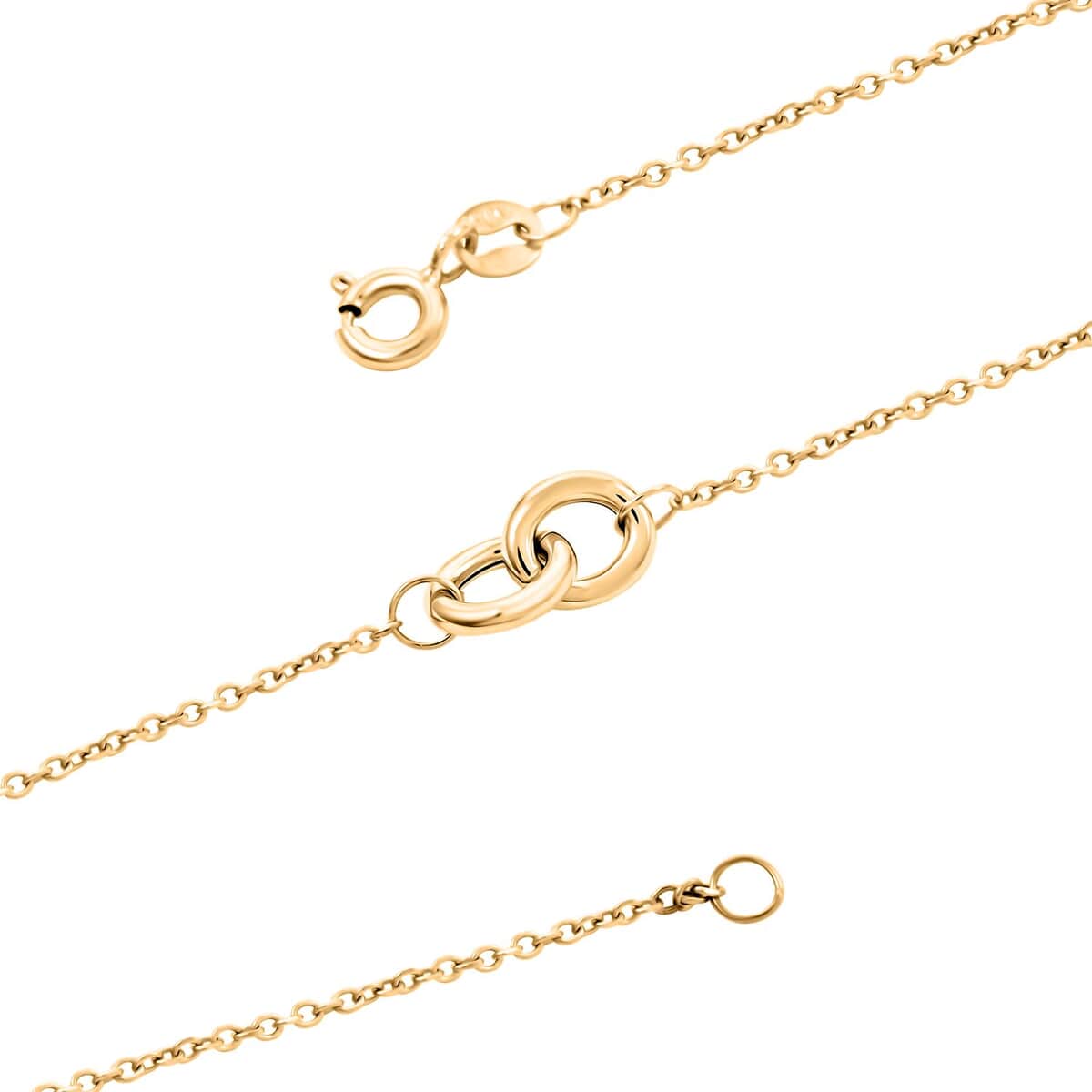 Italian Knot Stations Necklace in 10K Yellow Gold 2.20 Grams 20 Inches image number 2