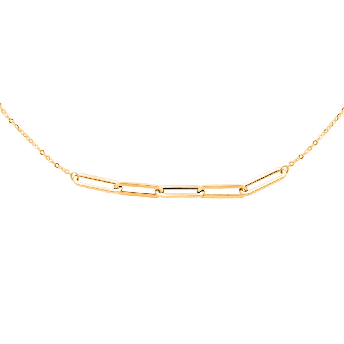 Italian Paperclip Necklace in 10K Yellow Gold 1.0 Grams 18-20 Inches image number 0