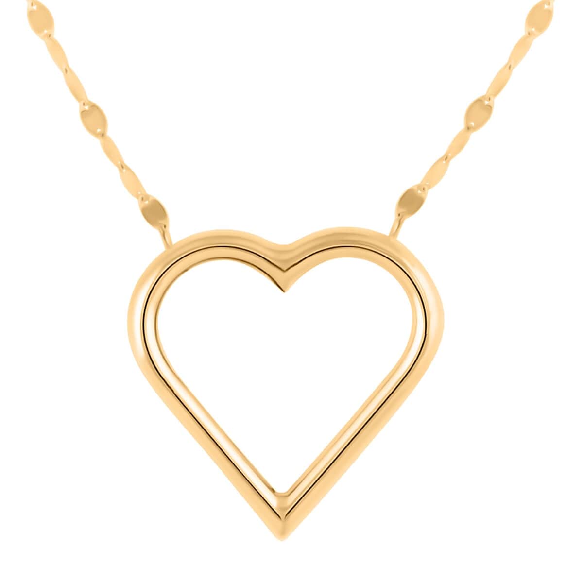 Italian Heart Necklace in 10K Yellow Gold 1.56 Grams 18-20 Inches image number 0