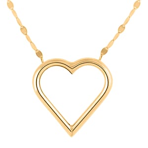 Italian Heart Necklace in 10K Yellow Gold 1.56 Grams 18-20 Inches