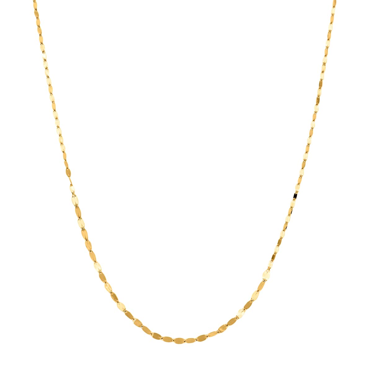 Italian 10K Yellow Gold Graduated Mirror Necklace 18-20 Inches 1 Grams image number 0